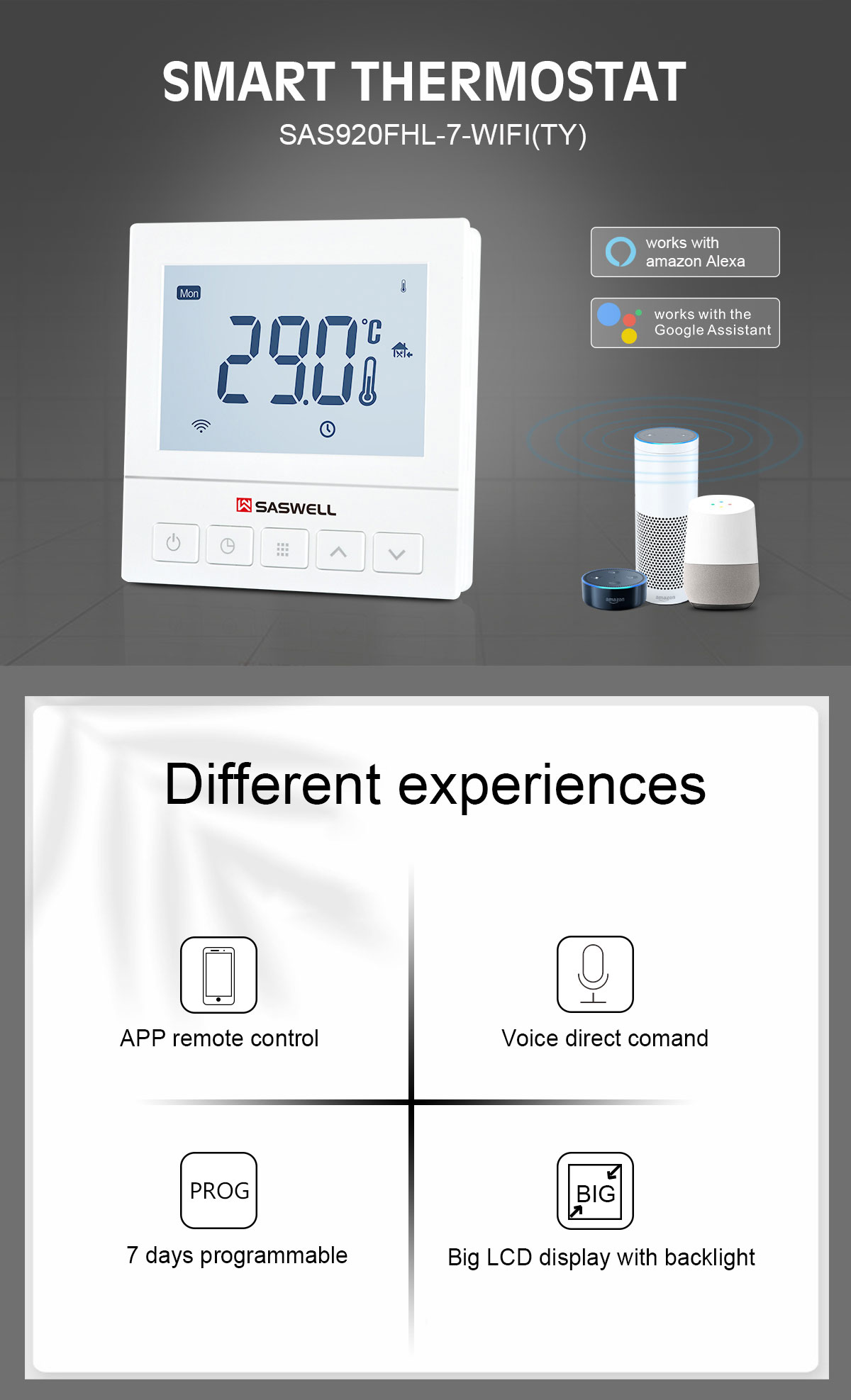 Tuya Smart Thermostat SAS920FHL-7-WIFI (TY)